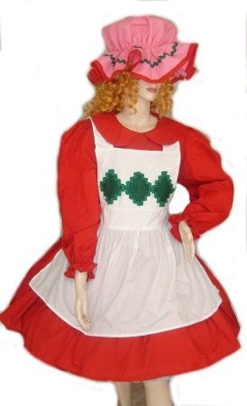 STRAWBERRY SHORTCAKE COSTUME DRESS S M L XL 2X 3X 4X STRAWBERRY SHORTCAKE COSTUME DRESS S M L XL 2X 3X 4X